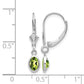 6x4 Oval Bezel August/Peridot Leverback Earrings - WBC