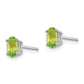 6x4 Oval August/Peridot Post Earrings - WBC