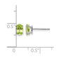 6x4 Oval August/Peridot Post Earrings - WBC