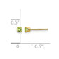 Round August/Peridot Post Earrings - WBC