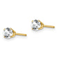 Round April/ Topaz Post Earrings - WBC