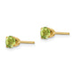 Round August/Peridot Post Earrings - WBC