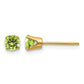 Round August/Peridot Post Earrings - WBC
