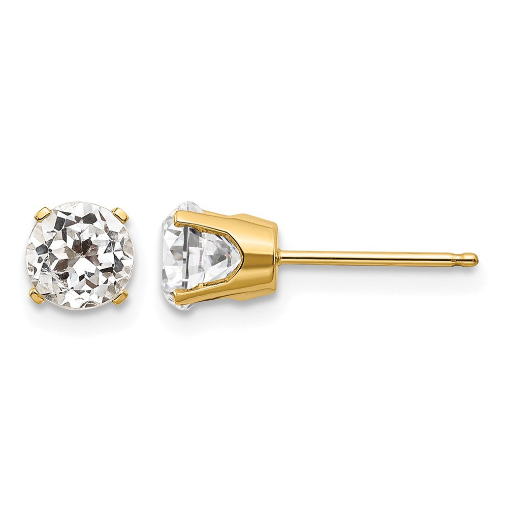 Round Topaz Earrings - April - WBC