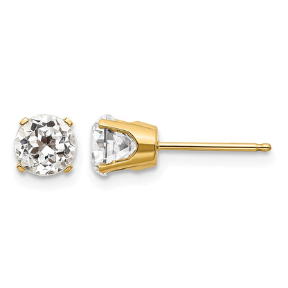 Round Topaz Earrings - April - WBC
