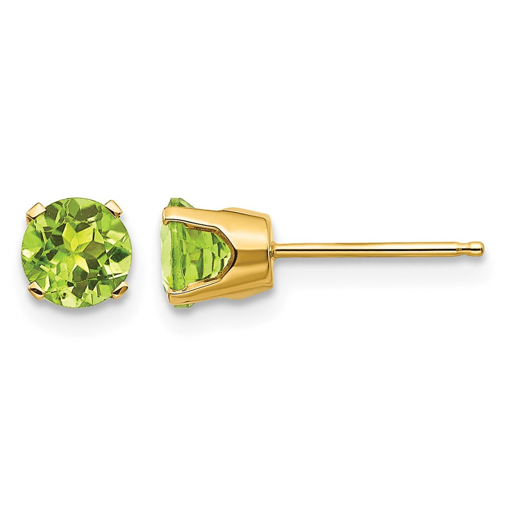 Round Peridot Earrings - August - WBC