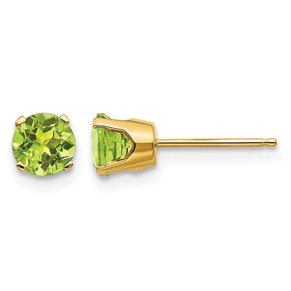 Round Peridot Earrings - August - WBC