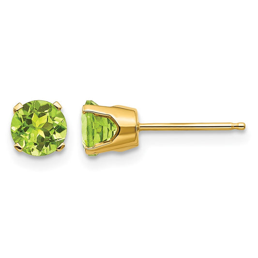 Round Peridot Earrings - August - WBC