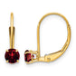Round January/Garnet Leverback Earrings - WBC