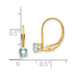Round March/Aquamarine Leverback Earrings - WBC