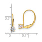 Round April/ Topaz Leverback Earrings - WBC