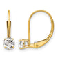 Round April/ Topaz Leverback Earrings - WBC