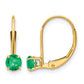 Round May/Emerald Leverback Earrings - WBC