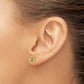 Round Bezel August/Peridot Post Earrings - WBC