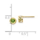 Round Bezel August/Peridot Post Earrings - WBC