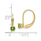 Round August/Peridot Leverback Earrings - WBC