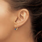 Round September/Sapphire Leverback Earrings - WBC