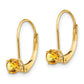 Round November/Citrine Leverback Earrings - WBC