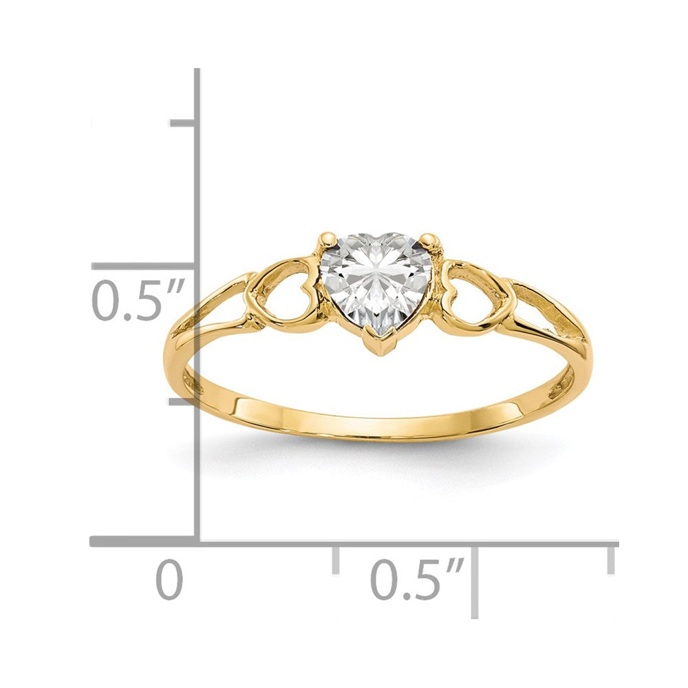 Heart Topaz Birthstone Ring - WBC