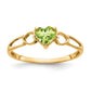 Heart Peridot Birthstone Ring - WBC
