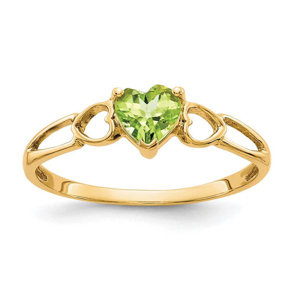 Heart Peridot Birthstone Ring - WBC