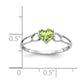 Heart Peridot Birthstone Ring - WBC