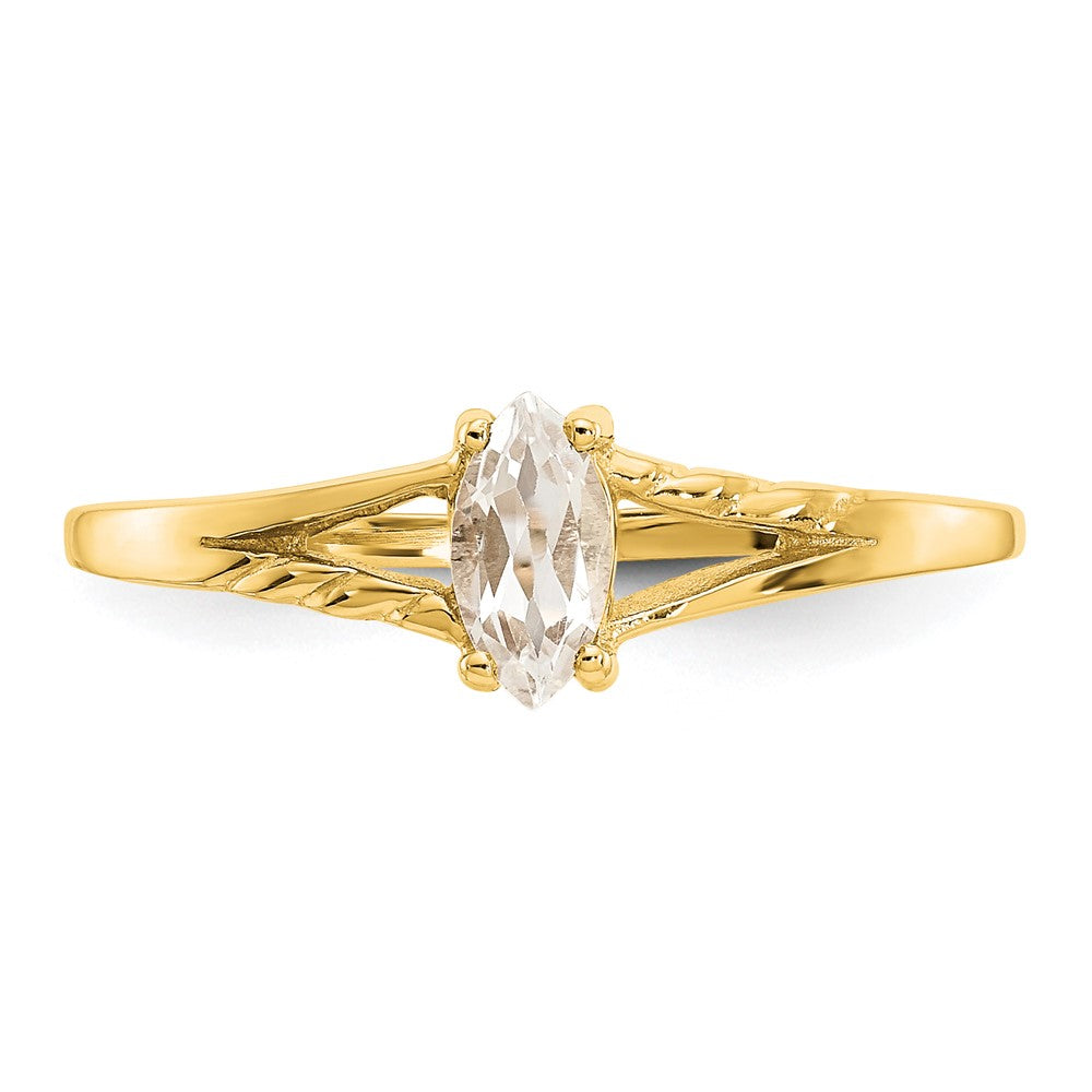 6x3 Marquise Topaz Birthstone Ring - WBC