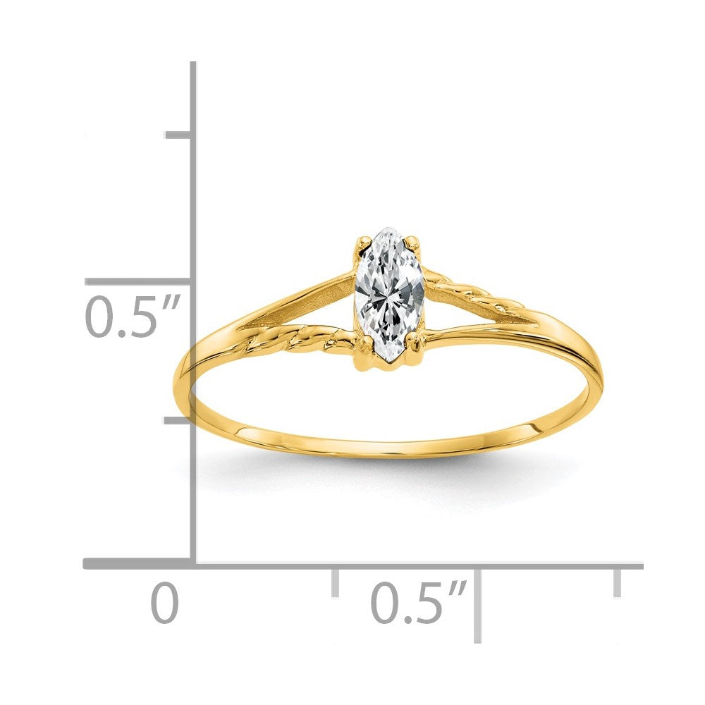 6x3 Marquise Topaz Birthstone Ring - WBC