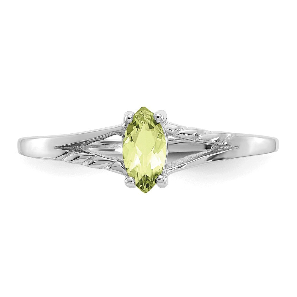 6x3 Marquise Peridot Birthstone Ring - WBC