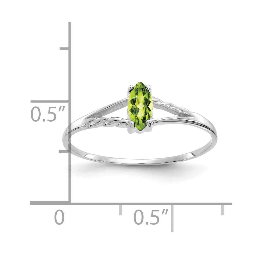6x3 Marquise Peridot Birthstone Ring - WBC