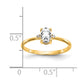 Diamond and 6x4 Oval Topaz Birthstone Ring - WBC