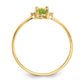 Diamond and 6x4 Oval Peridot Birthstone Ring - WBC