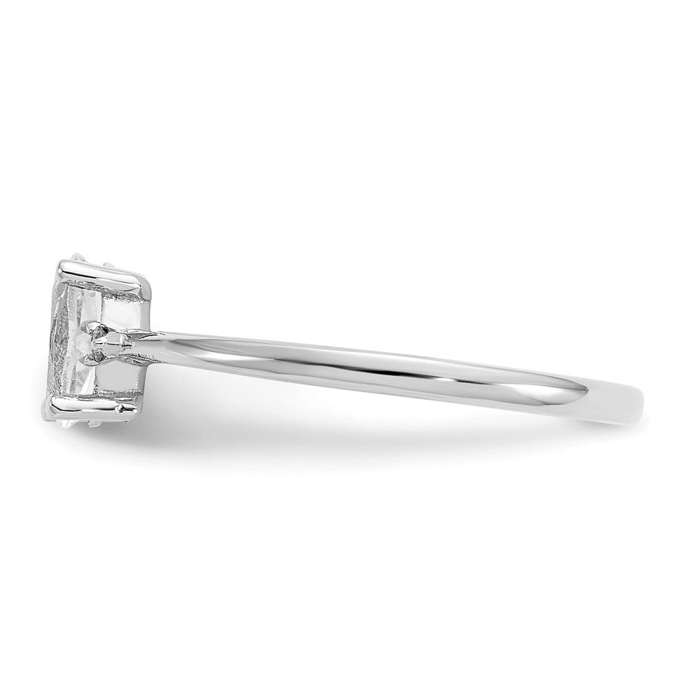 Diamond and 6x4 Oval Topaz Birthstone Ring - WBC
