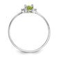 Diamond and 6x4 Oval Peridot Birthstone Ring - WBC