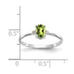 Diamond and 6x4 Oval Peridot Birthstone Ring - WBC