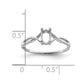 6x4 Oval Birthstone Ring Mounting - WBC