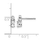 5x3 Oval April/ Topaz and Diamond Post Earrings - WBC