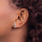 5x3 Oval January/Garnet and Diamond Post Earrings - WBC