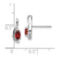 5x3 Oval January/Garnet and Diamond Post Earrings - WBC