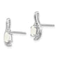 5x3 Oval October/Opal and Diamond Post Earrings - WBC