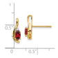 5x3 Oval January/Garnet and Diamond Post Earrings - WBC