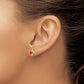 5x3 Oval July/Ruby and Diamond Post Earrings - WBC