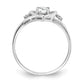 6x4 Oval April/ Topaz and Diamond Heart Ring - WBC
