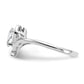 6x4 Oval April/ Topaz and Diamond Heart Ring - WBC