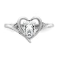 6x4 Oval April/ Topaz and Diamond Heart Ring - WBC