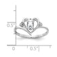 6x4 Oval April/ Topaz and Diamond Heart Ring - WBC