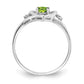 6x4 Oval August/Peridot and Diamond Heart Ring - WBC