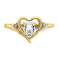 6x4 Oval April/ Topaz and Diamond Heart Ring - WBC