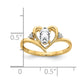 6x4 Oval April/ Topaz and Diamond Heart Ring - WBC
