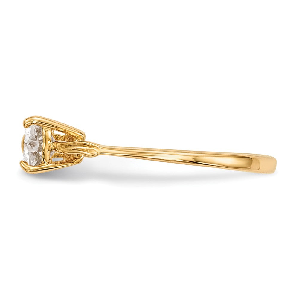 Polished April/ Topaz Bow Ring - WBC